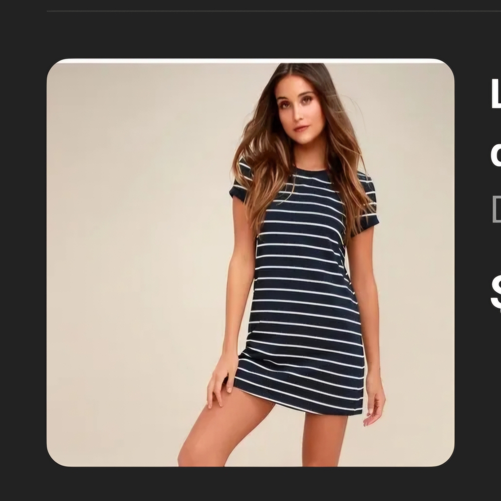 Lulu Blue and White Raglan Sleeve Mini Dress